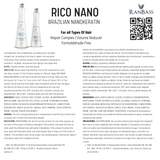 Rico Nano by Mutari 33.81fl.oz |  Brazilian Nanokeratin with NanoPlastia Technology | The Best Straightening & Smoothing Hair Treatment - Amino & Repair Complex - For All Hair Types |  Formaldehyde-Free  | 1L/33.81fl.oz