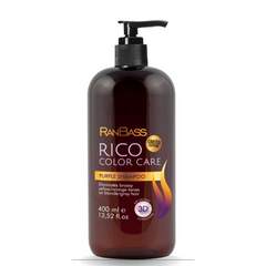 RICO COLOR CARE PURPLE SHAMPOO - LIMITED EDITION - 400ml / 13.52fl oz - For blonde and gray hair. Neutralizes unwanted yellow and orange tones.